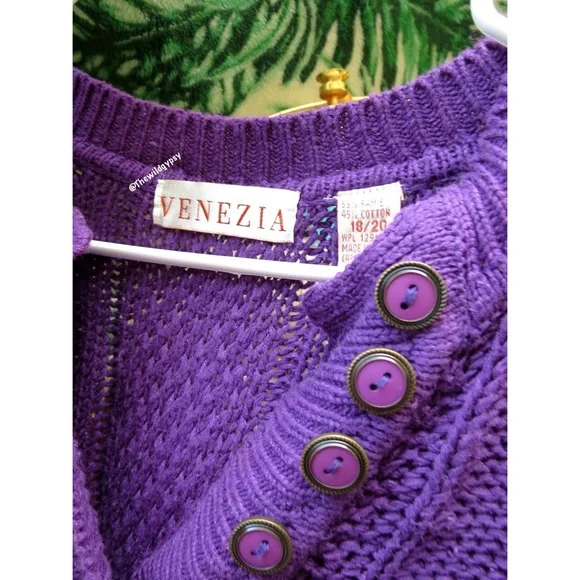 Vintage chunky fisherman henley knit sweater ☕️ - Picture 6 of 7